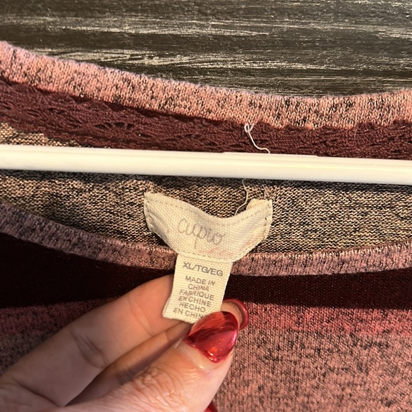 Cupio colorful striped long sleeve sweater/dress. XL. - Picture 5 of 7